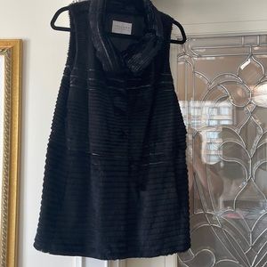 Trilogy Black Long Fur Vest Collar 
Size M